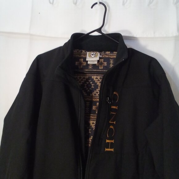 Cinch Full Zip Jacket Men L Western Cowboy Horse Embroidery Black - Picture 9 of 13